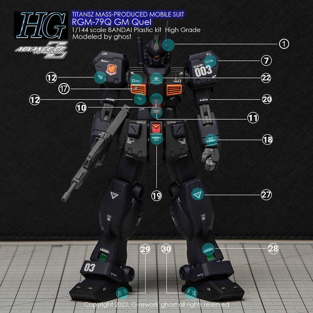 G-REWORK - [HG] RGM-79Q GM Quel Water Decal