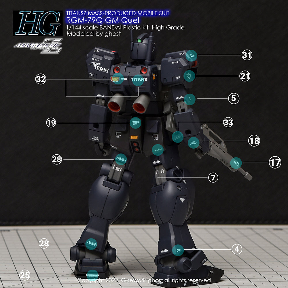 G-REWORK - [HG] RGM-79Q GM Quel Water Decal