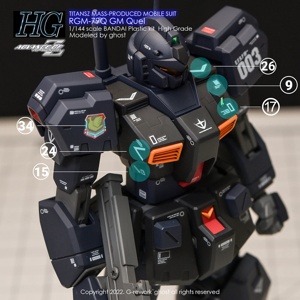 G-REWORK - [HG] RGM-79Q GM Quel Water Decal