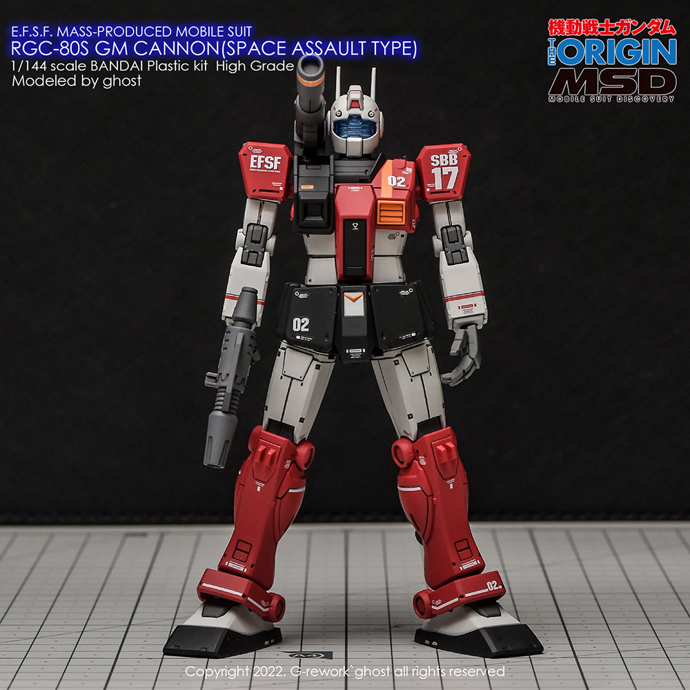 G-REWORK - [HG] RGC-08S GM CANNON (SPACE ASSAULT TYPE) Water Decal