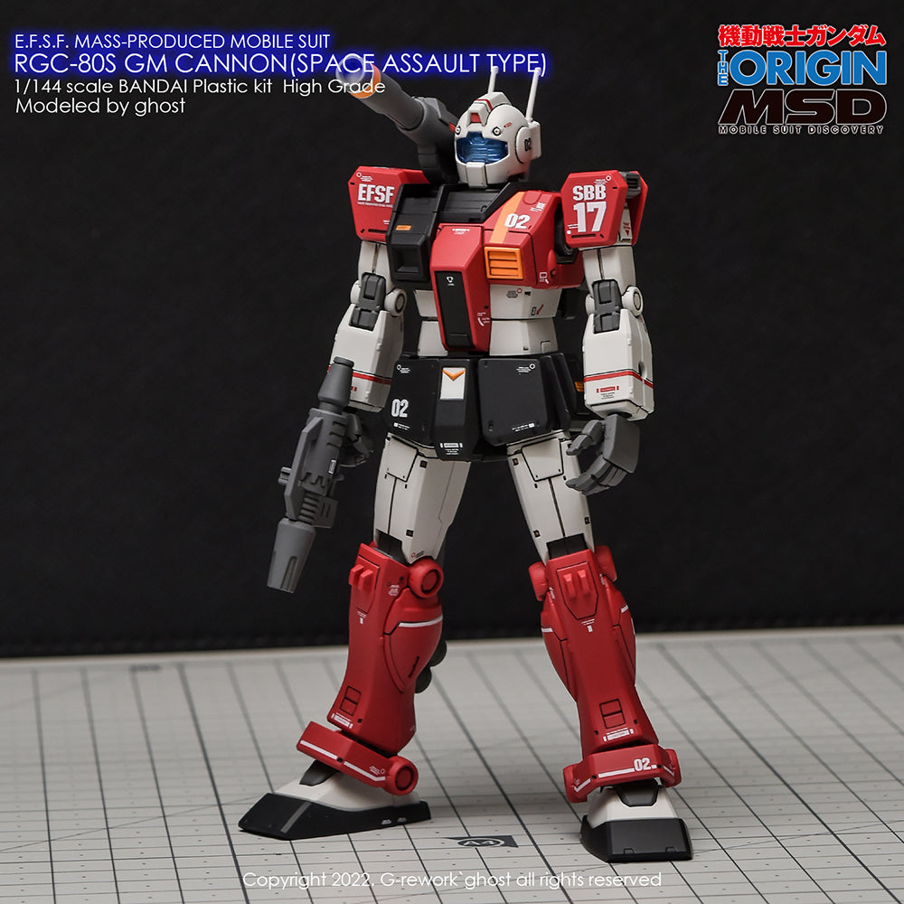 G-REWORK - [HG] RGC-08S GM CANNON (SPACE ASSAULT TYPE) Water Decal