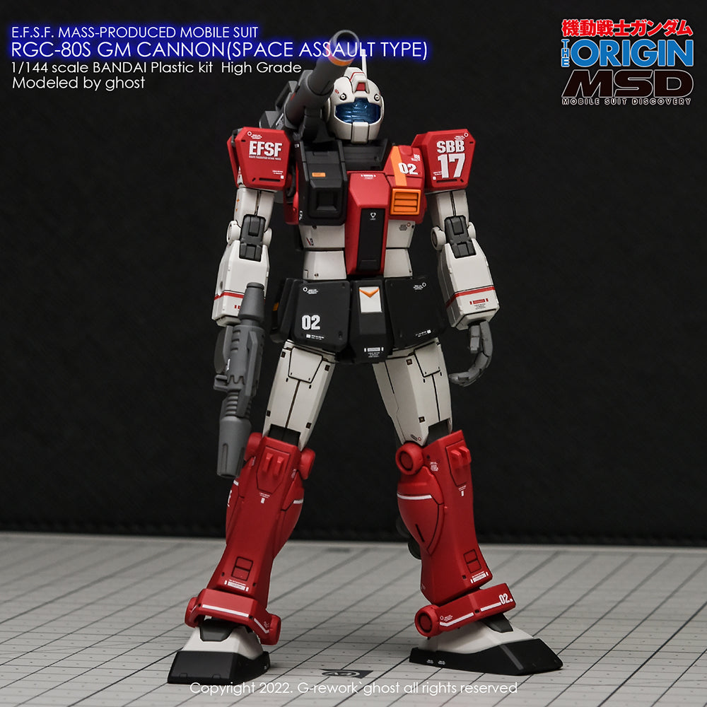 G-REWORK - [HG] RGC-08S GM CANNON (SPACE ASSAULT TYPE) Water Decal