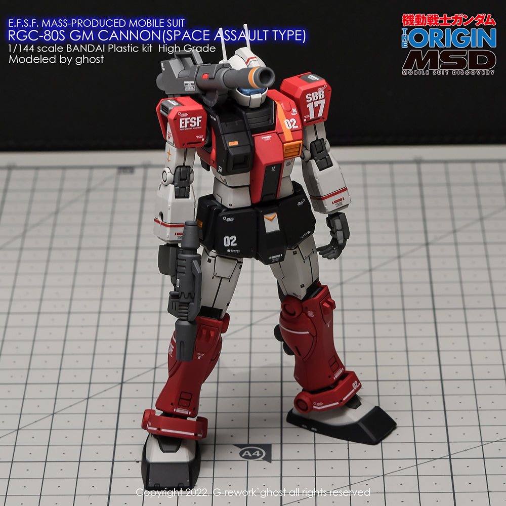 G-REWORK - [HG] RGC-08S GM CANNON (SPACE ASSAULT TYPE) Water Decal