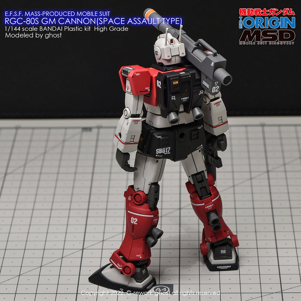 G-REWORK - [HG] RGC-08S GM CANNON (SPACE ASSAULT TYPE) Water Decal
