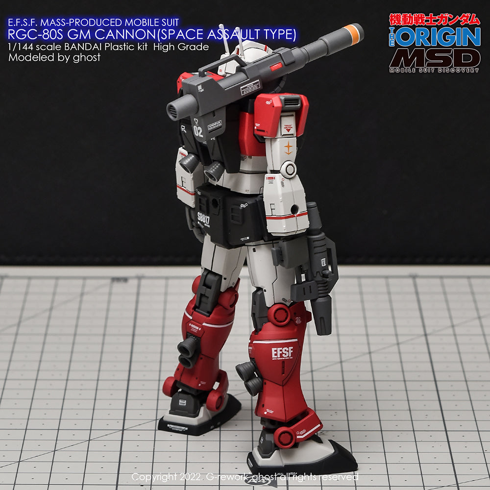 G-REWORK - [HG] RGC-08S GM CANNON (SPACE ASSAULT TYPE) Water Decal