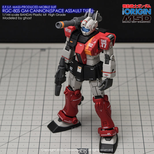 G-REWORK - [HG] RGC-08S GM CANNON (SPACE ASSAULT TYPE) Water Decal