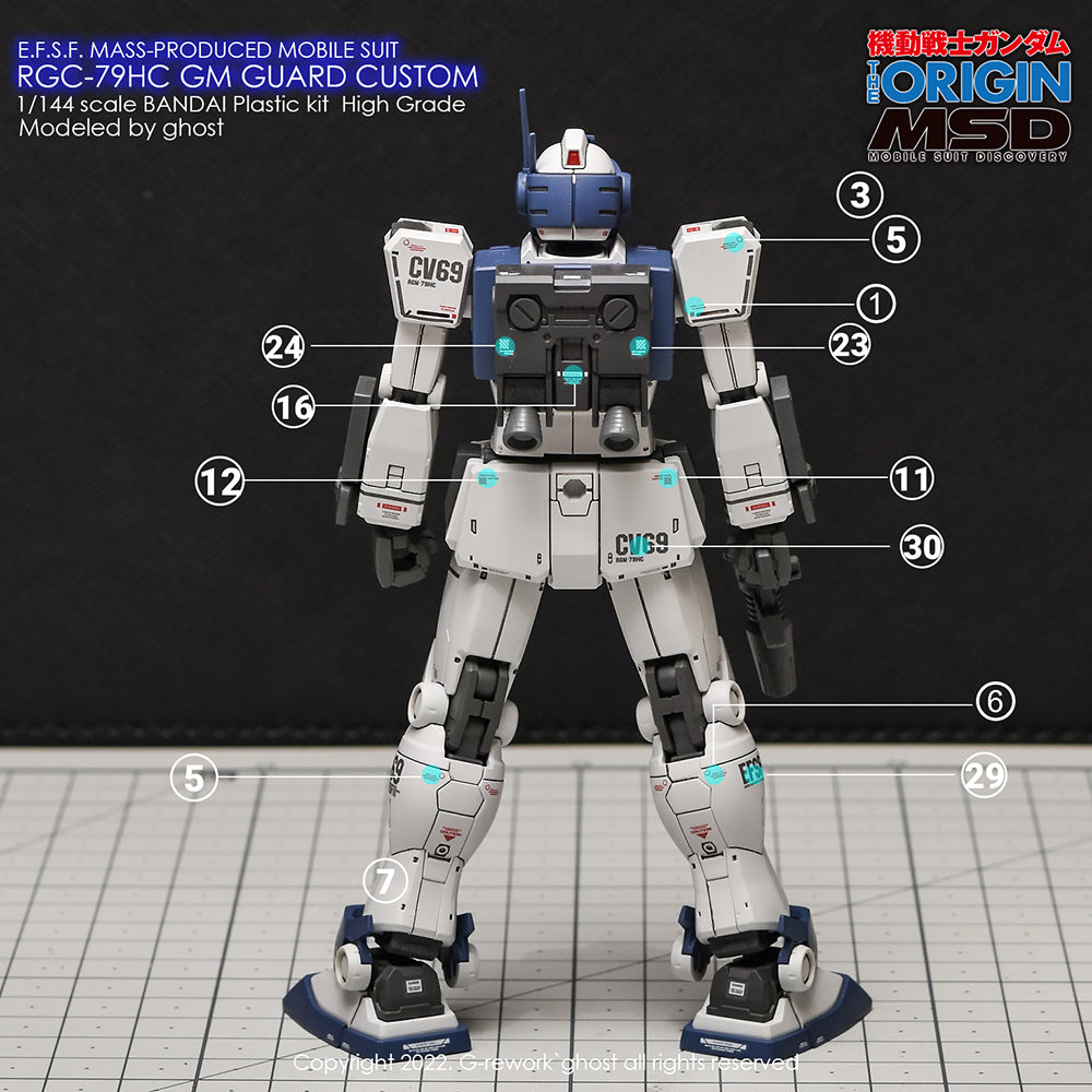 G-REWORK - [HG] GTO GM GUARD CUSTOM Water Decal