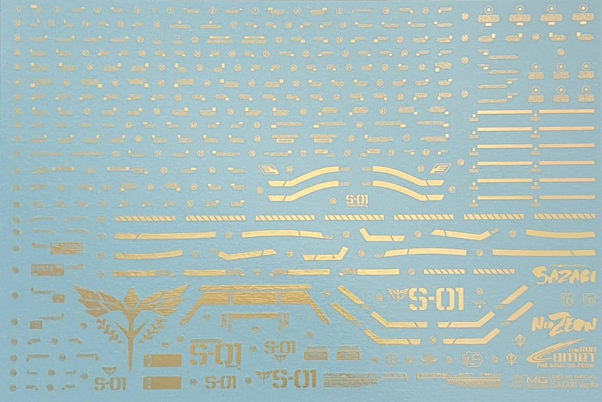 MG SAZABI ALL HOLO WATER DECAL