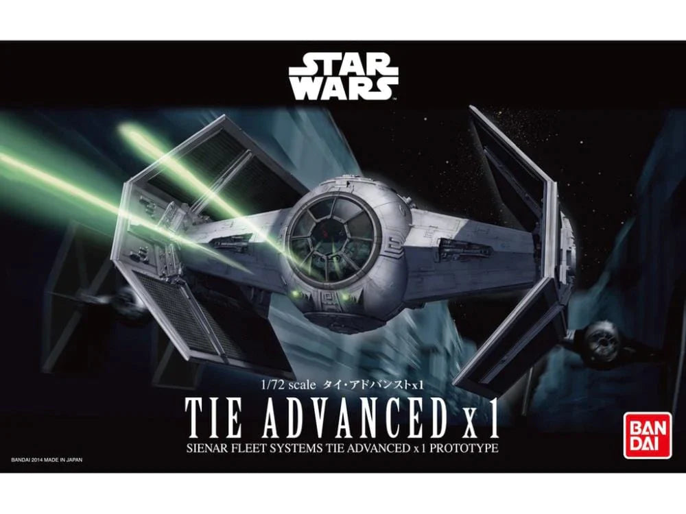 Star Wars Tie Advanced X1 1/72 Plastic Model Kit