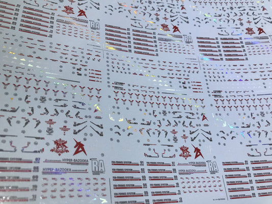 RG RX-93 NU HOLOGRAM WATER DECAL