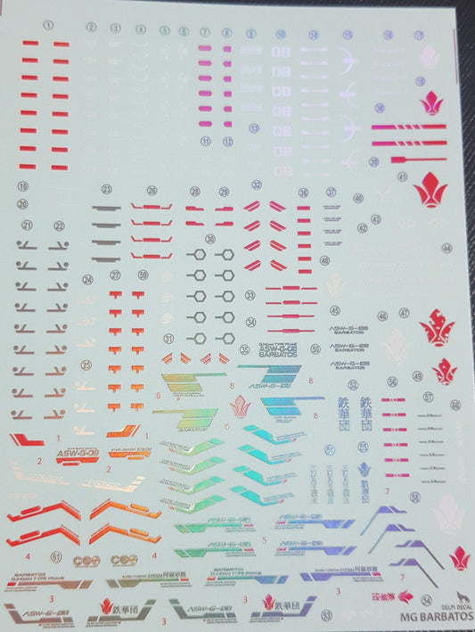 MG BARBATOS HOLO WATER DECAL