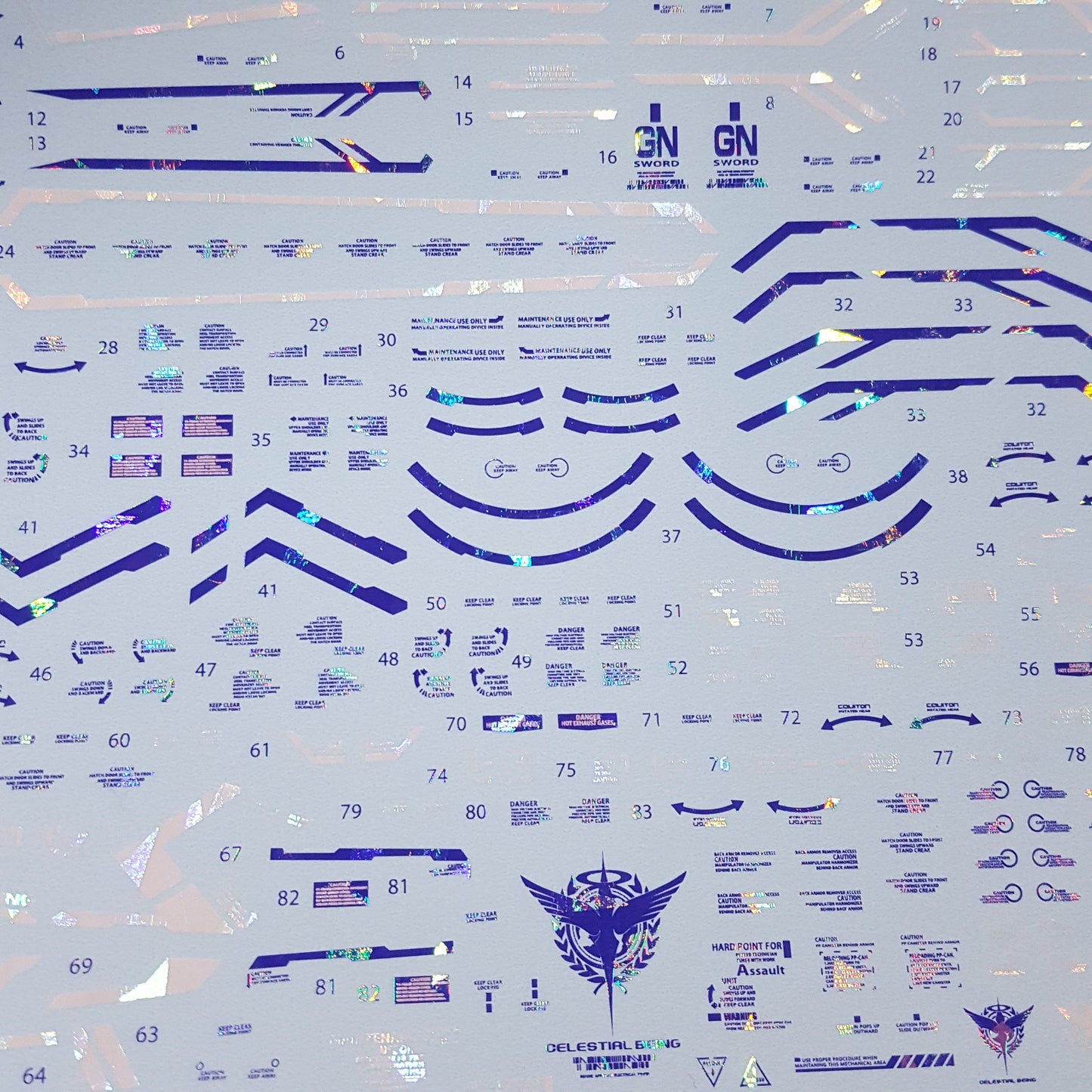 PG EXIA HOLOGRAM (Poligonal) WATER DECAL