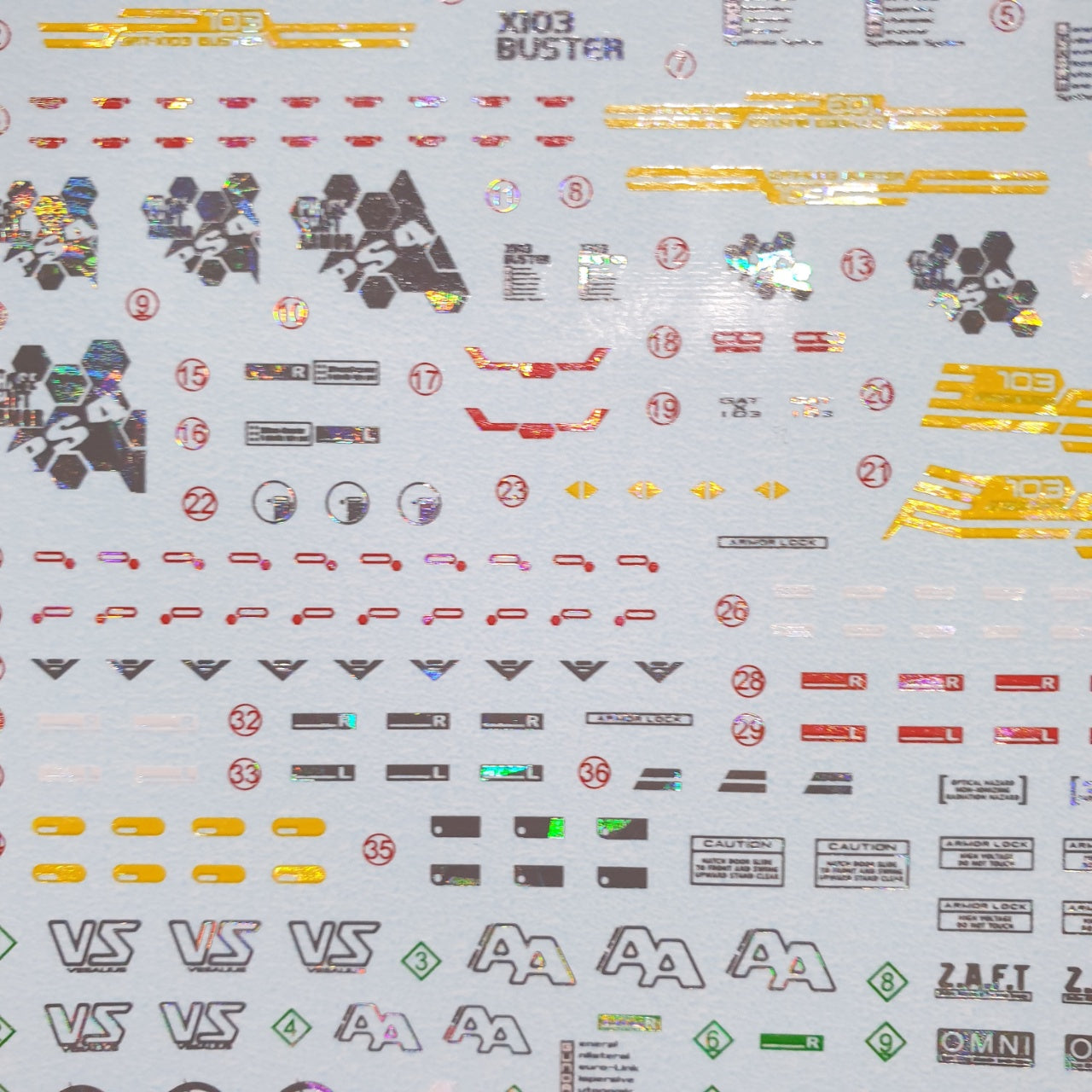 MG BUSTER (HOLO) WATER DECAL