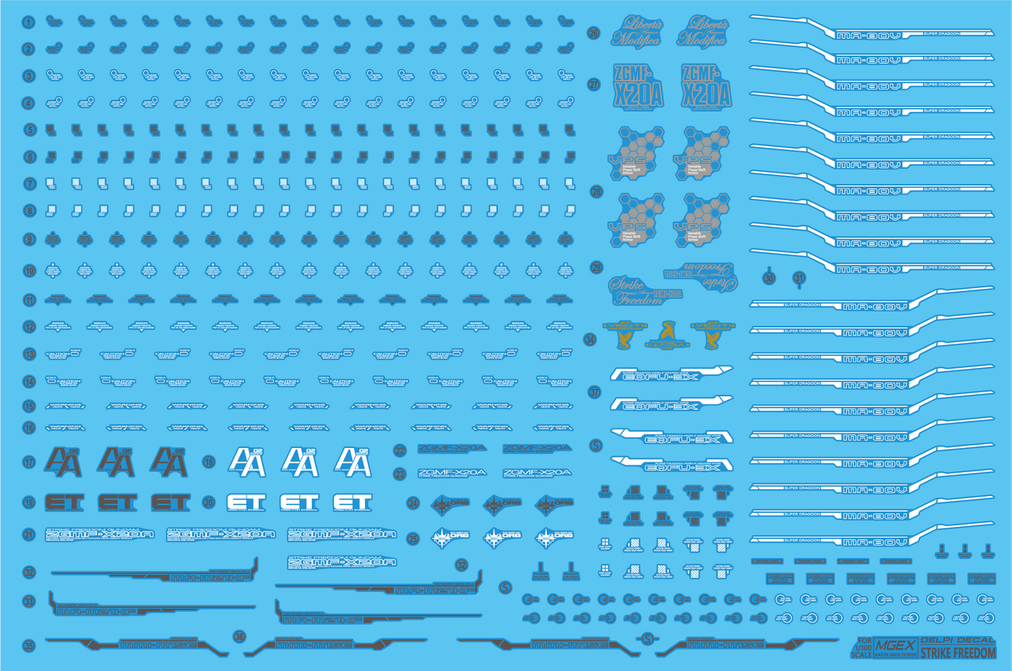 MGEX STRIKE FREEDOM WATER DECAL