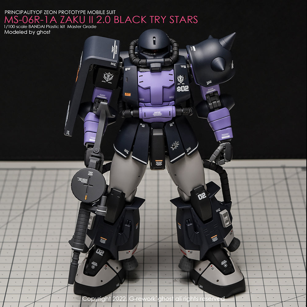 G-REWORK - [MG] BLACK TRY STARS ZAKU 2.0 Water Decal