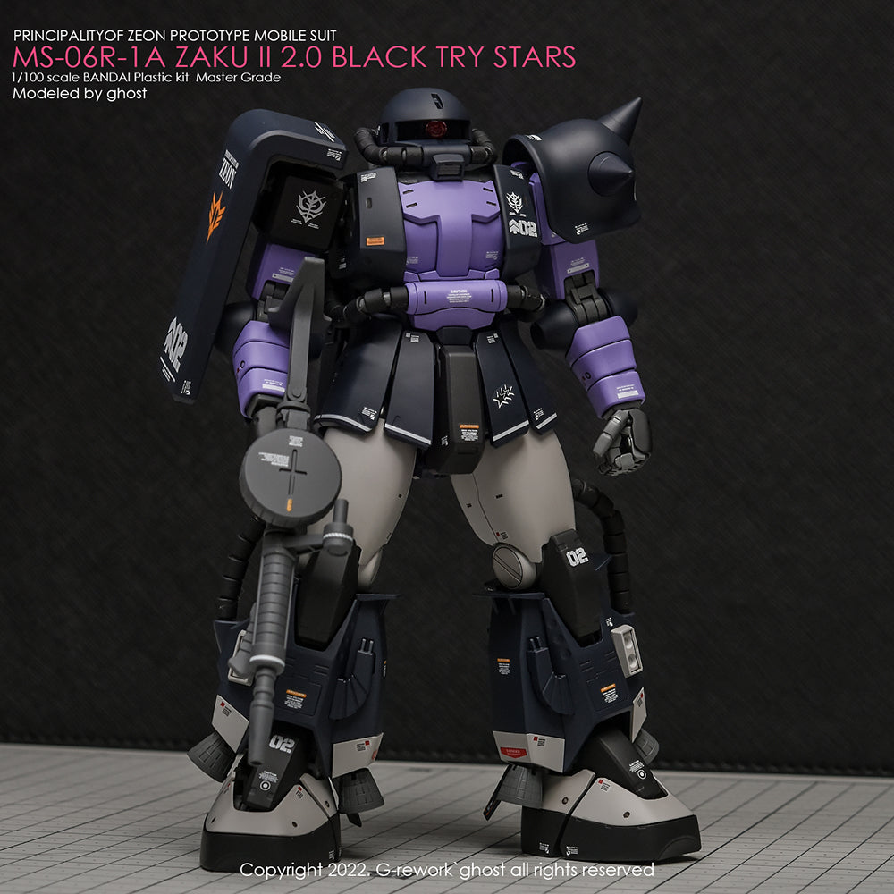 G-REWORK - [MG] BLACK TRY STARS ZAKU 2.0 Water Decal