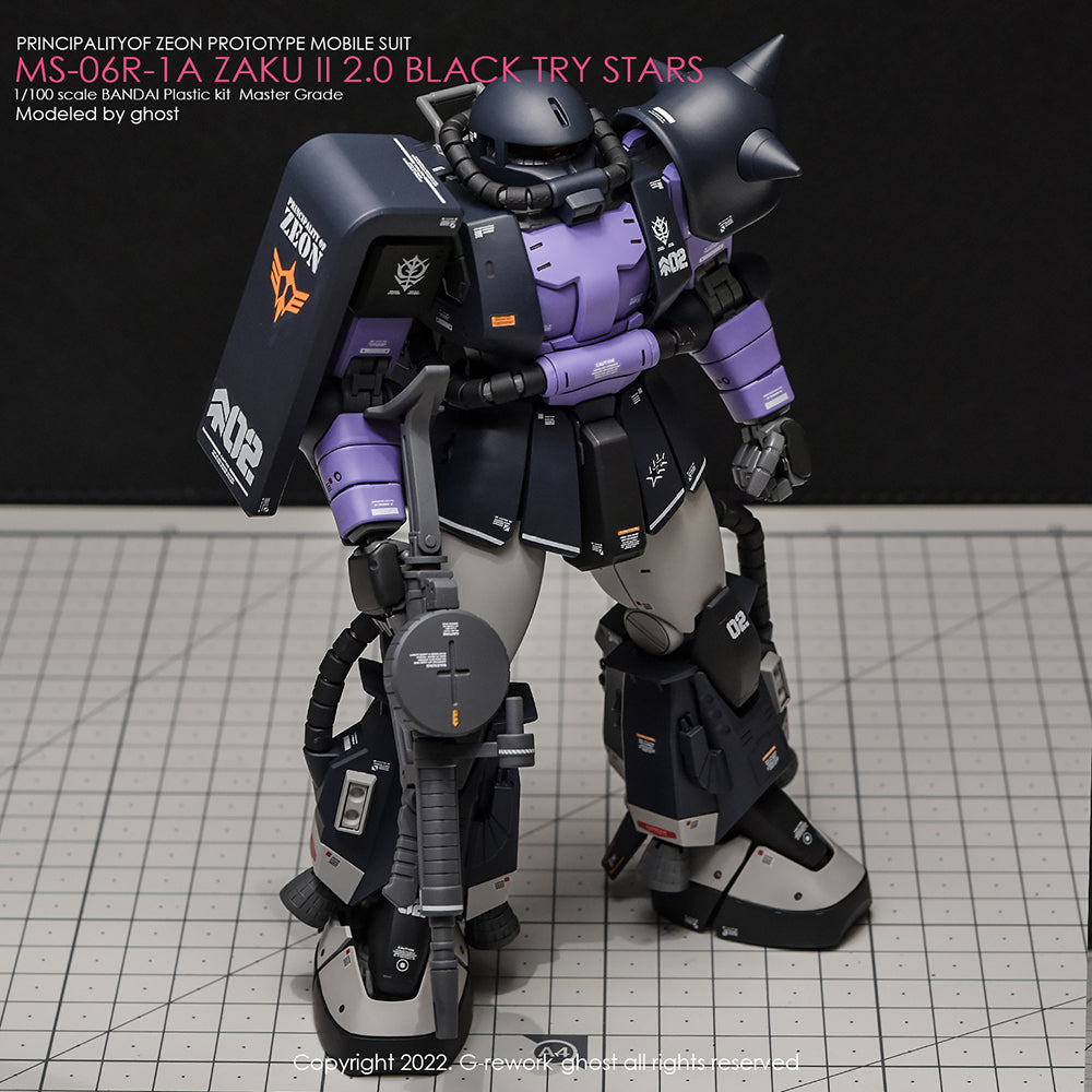 G-REWORK - [MG] BLACK TRY STARS ZAKU 2.0 Water Decal