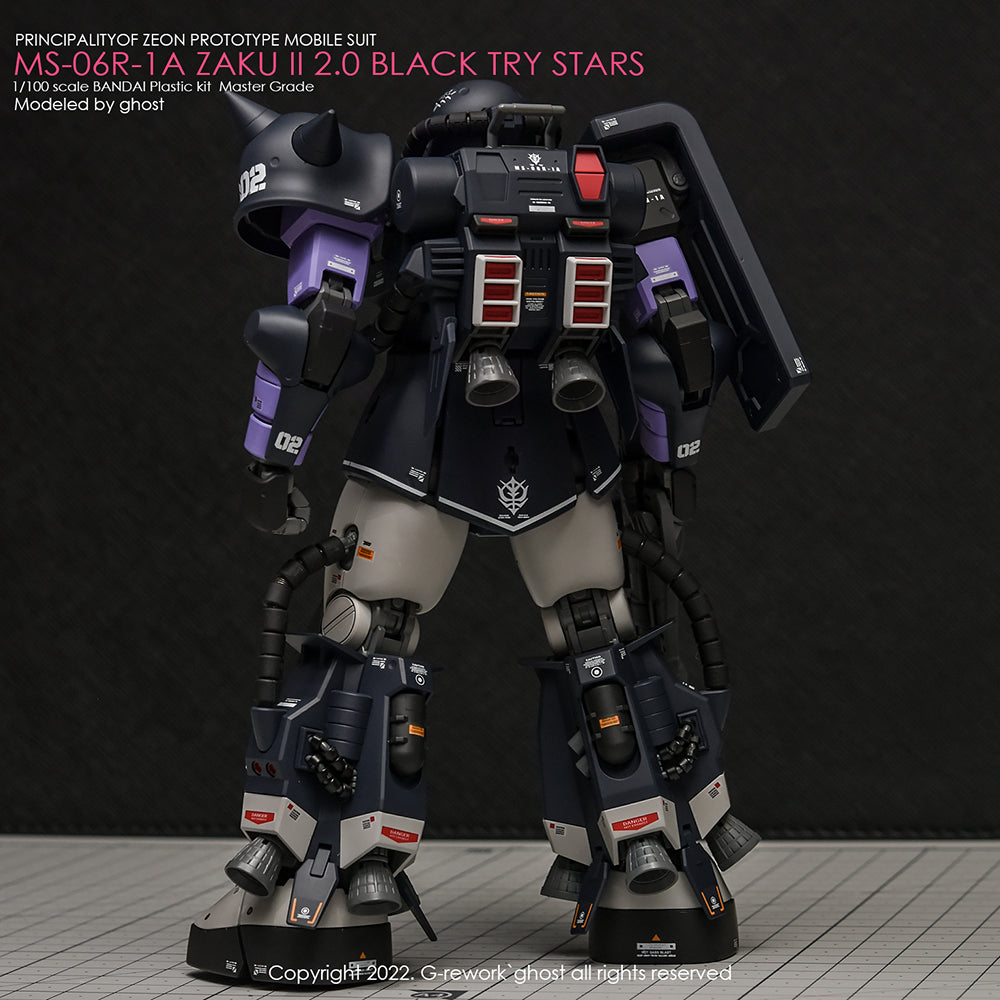 G-REWORK - [MG] BLACK TRY STARS ZAKU 2.0 Water Decal