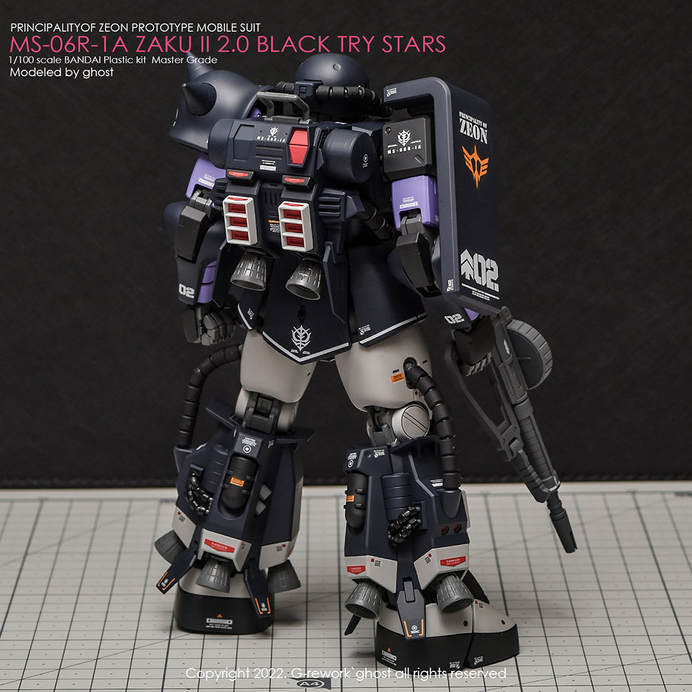 G-REWORK - [MG] BLACK TRY STARS ZAKU 2.0 Water Decal