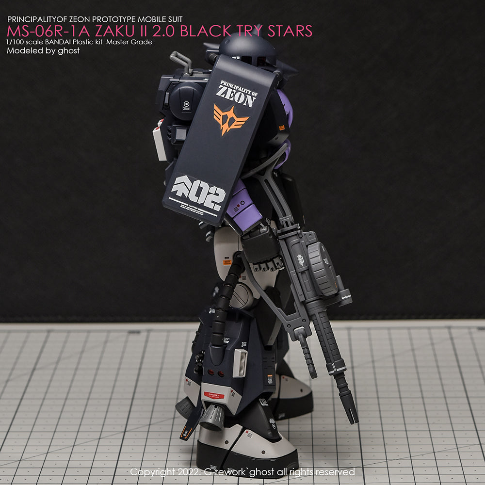 G-REWORK - [MG] BLACK TRY STARS ZAKU 2.0 Water Decal
