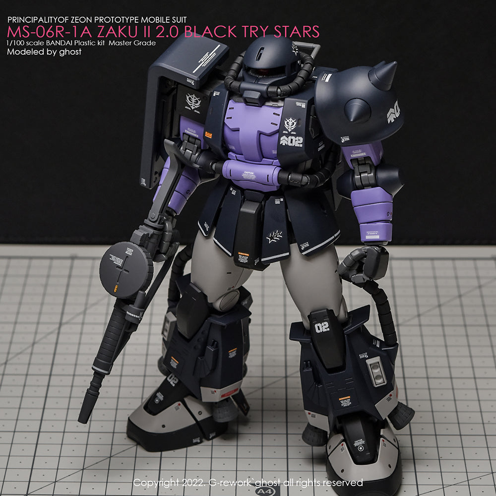 G-REWORK - [MG] BLACK TRY STARS ZAKU 2.0 Water Decal