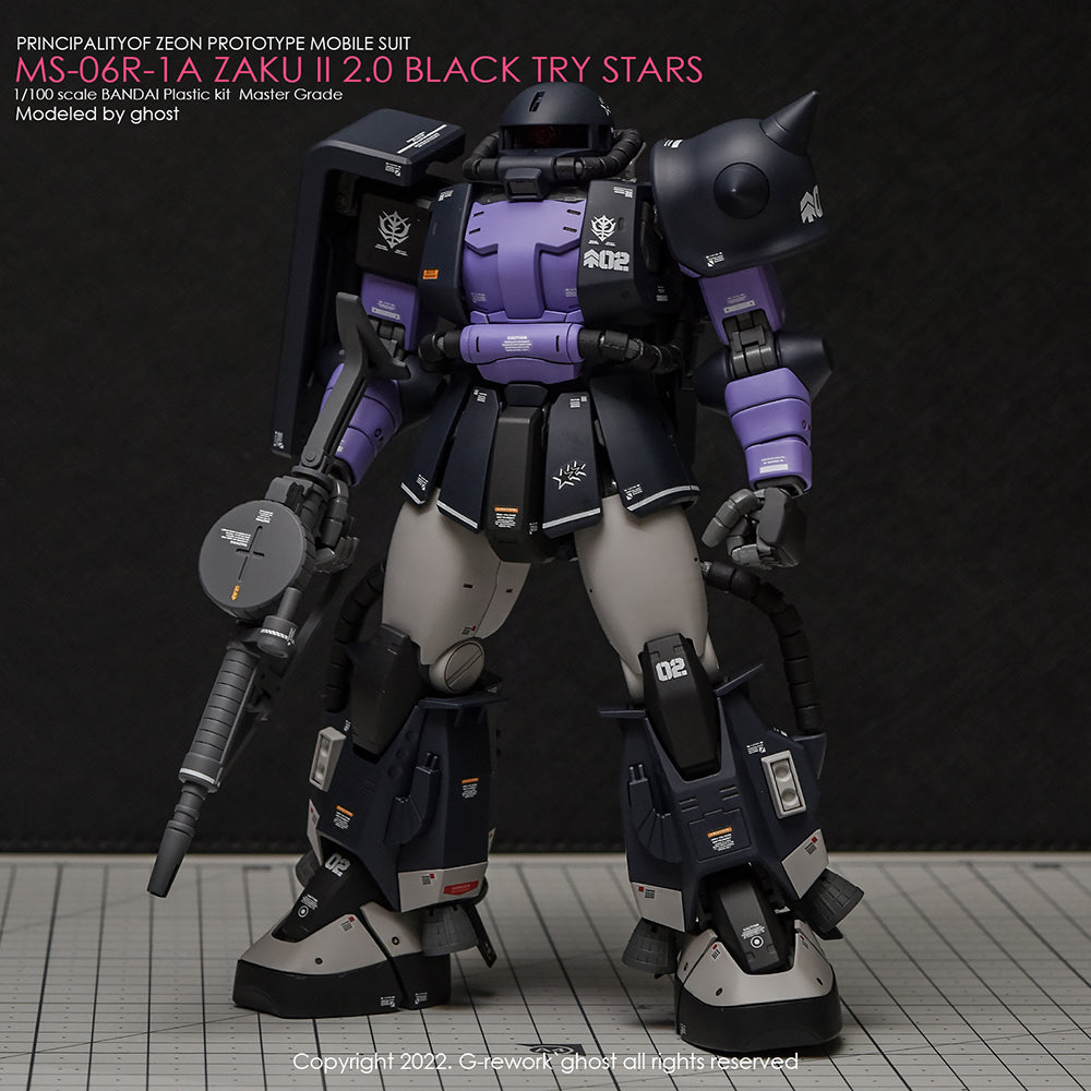 G-REWORK - [MG] BLACK TRY STARS ZAKU 2.0 Water Decal