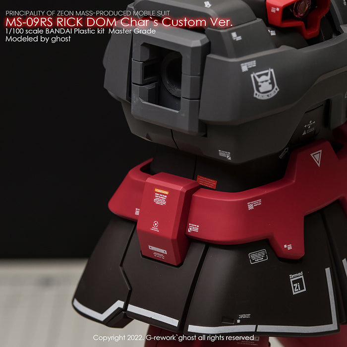 G-REWORK - [MG] RICK DOM 1.5 Char's Ver. Water Decal