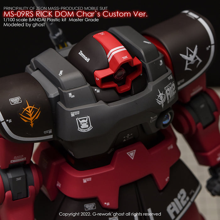 G-REWORK - [MG] RICK DOM 1.5 Char's Ver. Water Decal