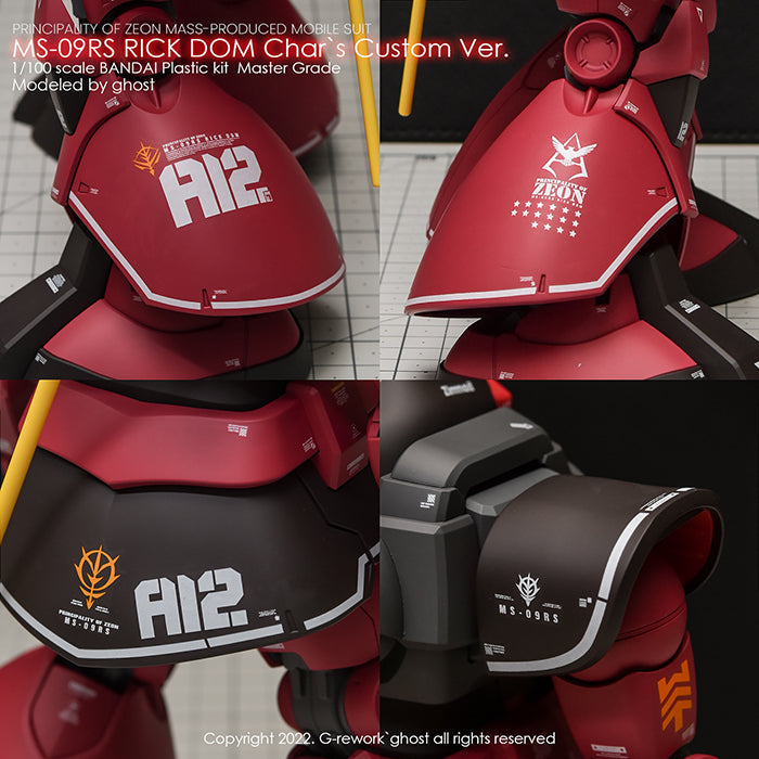 G-REWORK - [MG] RICK DOM 1.5 Char's Ver. Water Decal