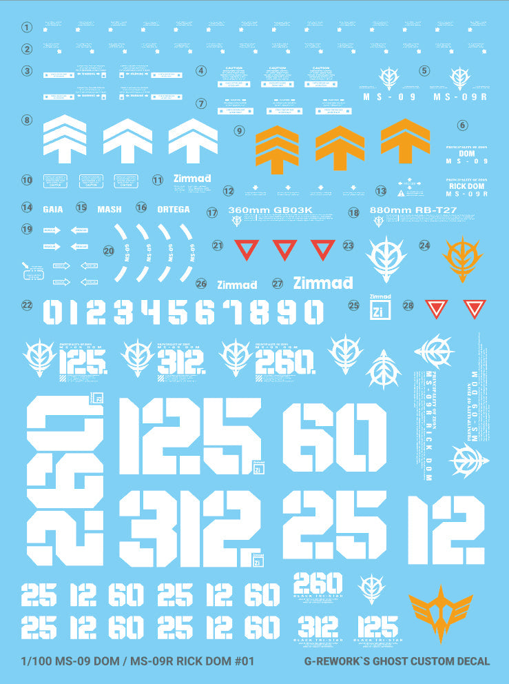 G-REWORK - [MG] DOM 1.5/ RICK DOM 1.5 (Select) Water Decal