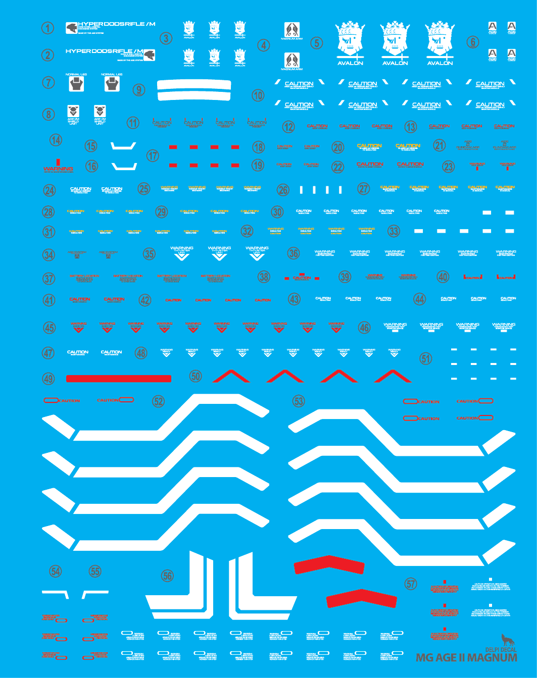 MG AGE-2 MAGNUM HOLO WATER DECAL