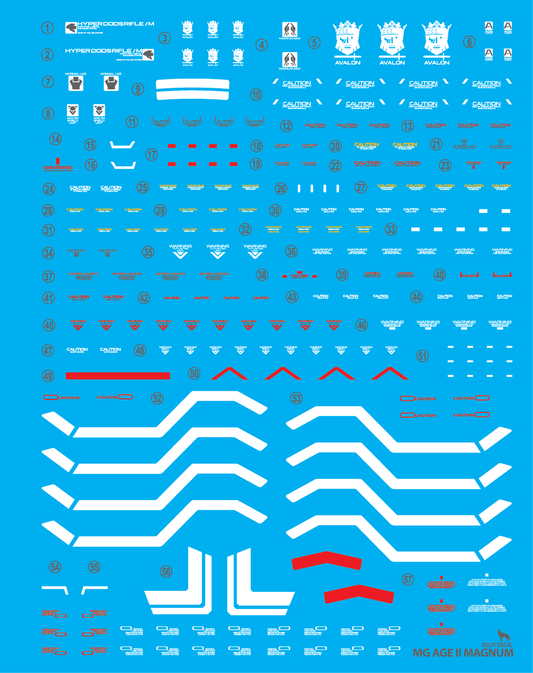 MG AGE-2 MAGNUM HOLO WATER DECAL