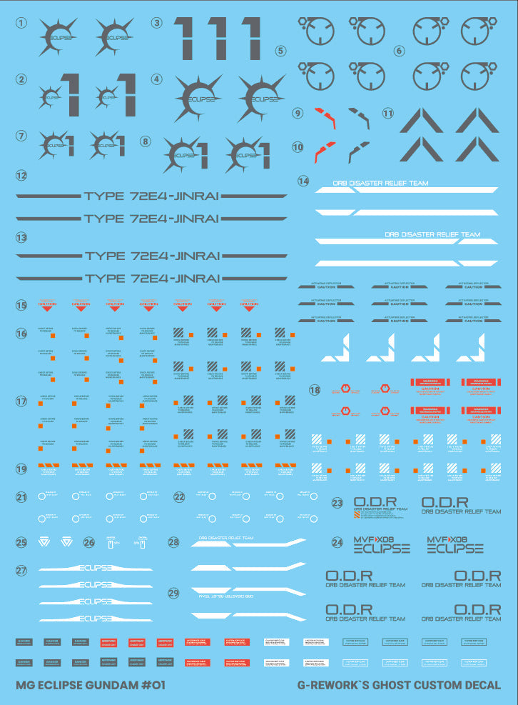 G-REWORK - [MG] Eclipse GUNDAM Water Decal