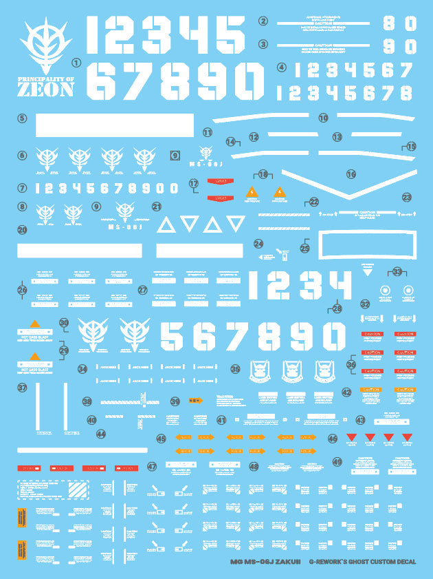 G-REWORK - [MG] ZAKU2 2.0 ( Renewal ) Water Decal