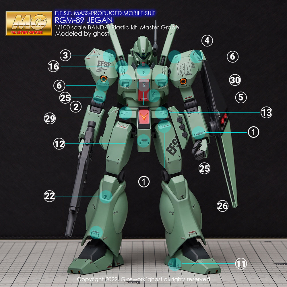 G-REWORK - [MG] RGM-89 JEGAN Water Decal