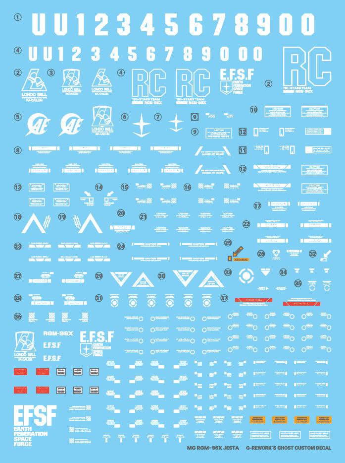 G-REWORK - [MG] RGM-96X JESTA Water Decal