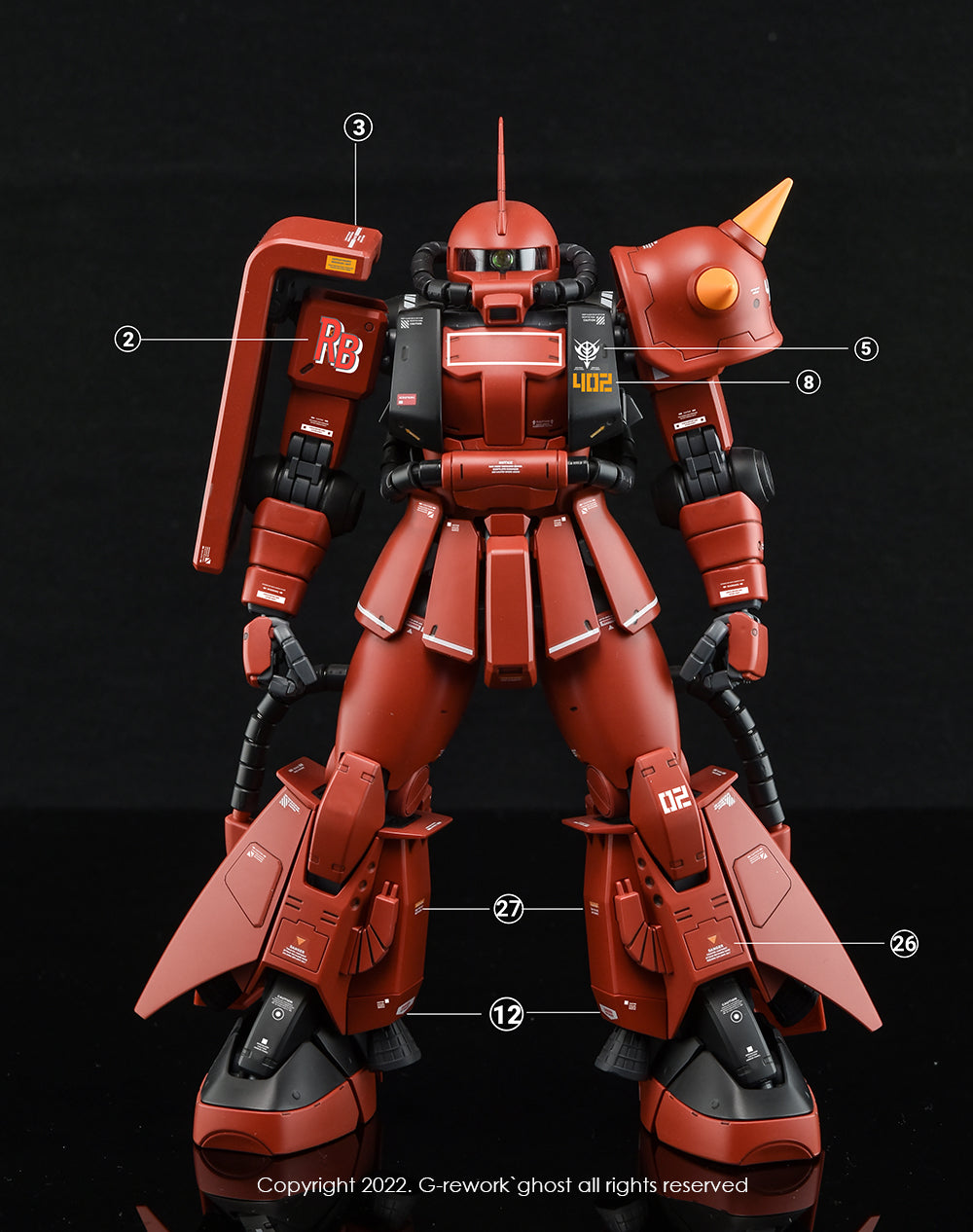 G-REWORK - [MG] JOHNNY RIDDEN`S ZAKU Ver 2.0 Water Decal