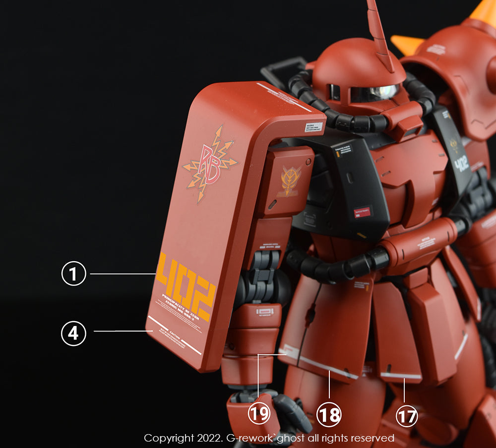 G-REWORK - [MG] JOHNNY RIDDEN`S ZAKU Ver 2.0 Water Decal