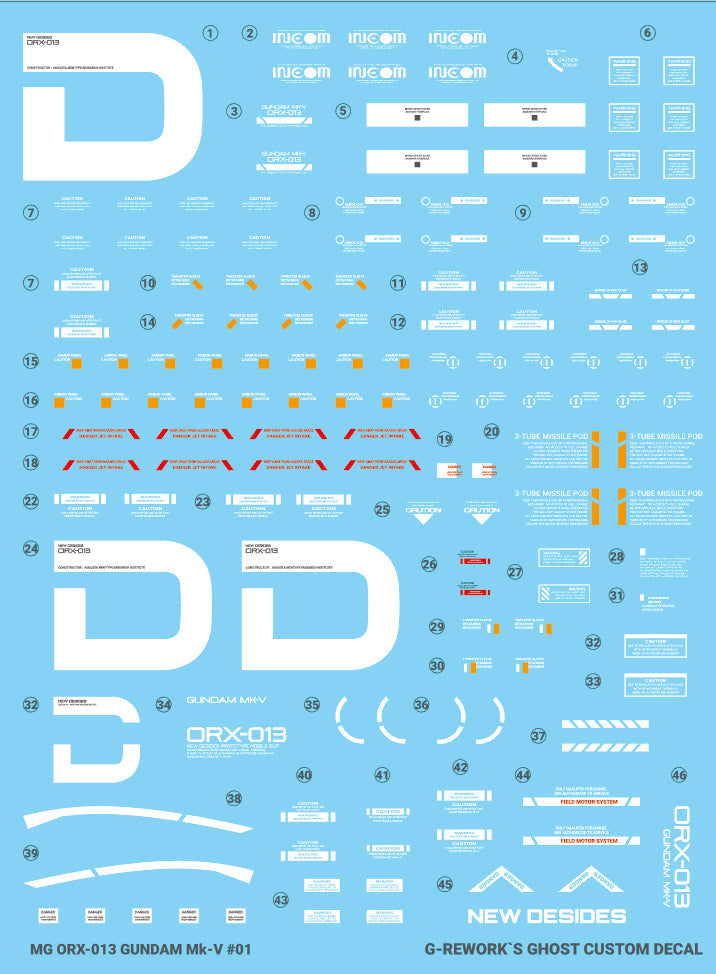 G-REWORK - [MG] GUNDAM MK-V Water Decal