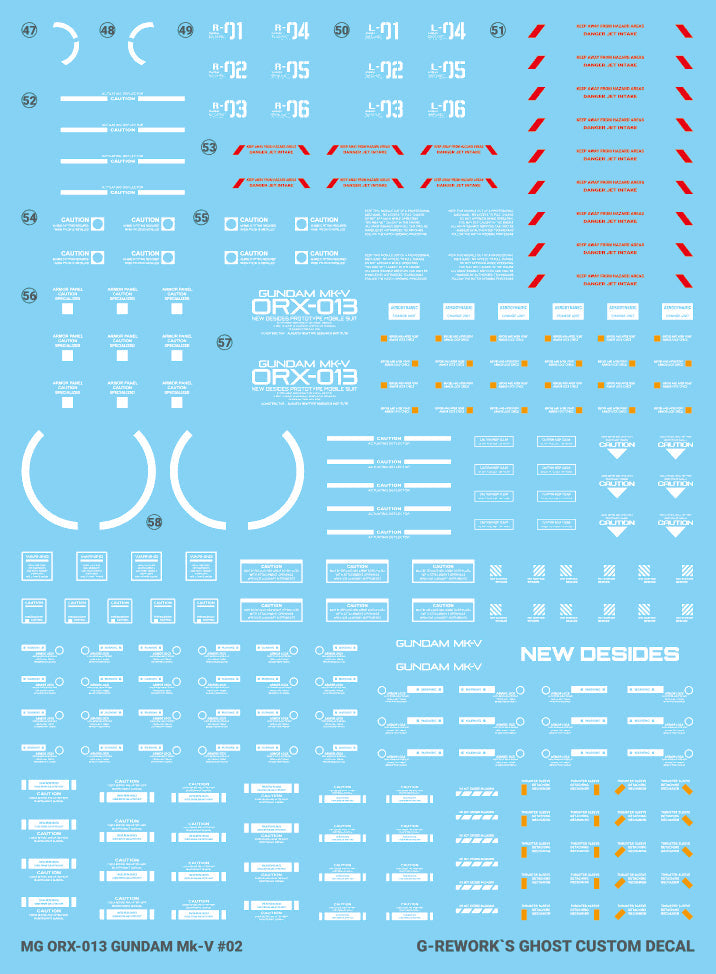 G-REWORK - [MG] GUNDAM MK-V Water Decal
