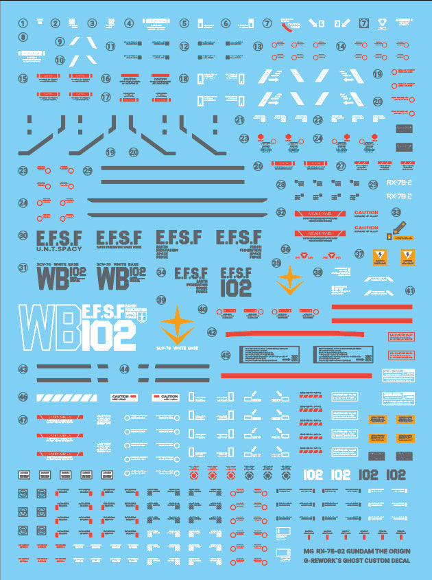 G-REWORK - [MG] THE ORIGIN GUNDAM ( Renewal ) Water Decal