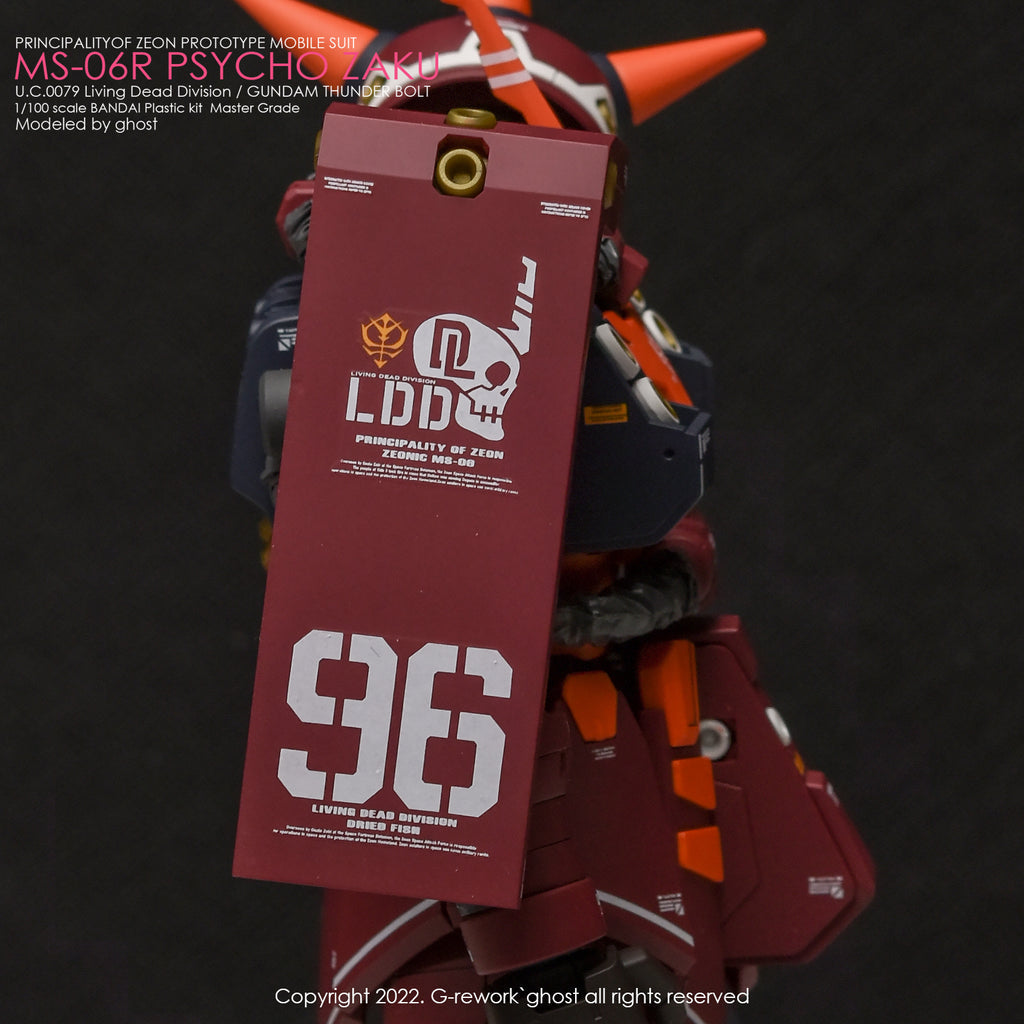 G-REWORK - [MG] PSYCHO ZAKU [THUNDER BOLT Ver.] Water Decal