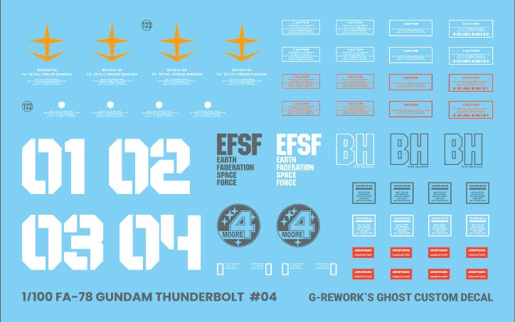 G-REWORK - [MG] FULL ARMOR GUNDAM Ver.Ka [GUNDAM THUNDERBOLT] Water Decal