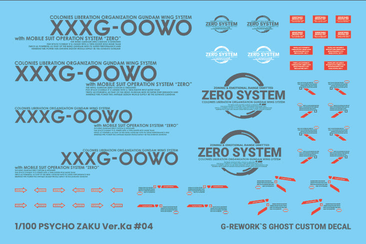 G-REWORK - [MG] WING ZERO EW Ver.ka Water Decal