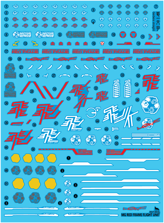 MG Astray Red Frame (Flight Unit) WATER DECAL