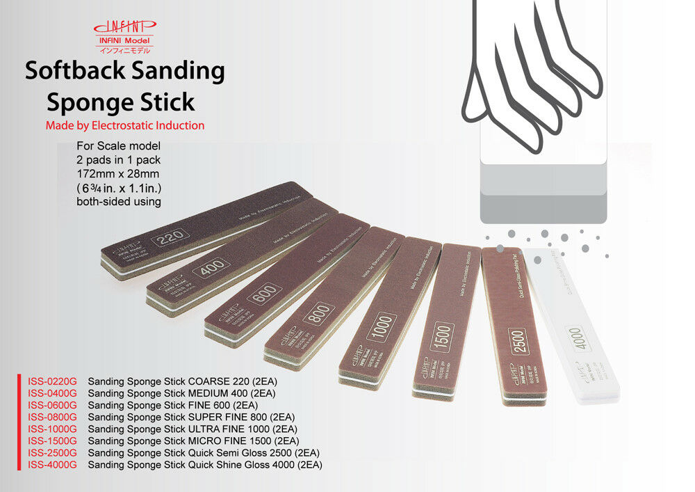 Sanding Sponge Stick #220 (2pcs)