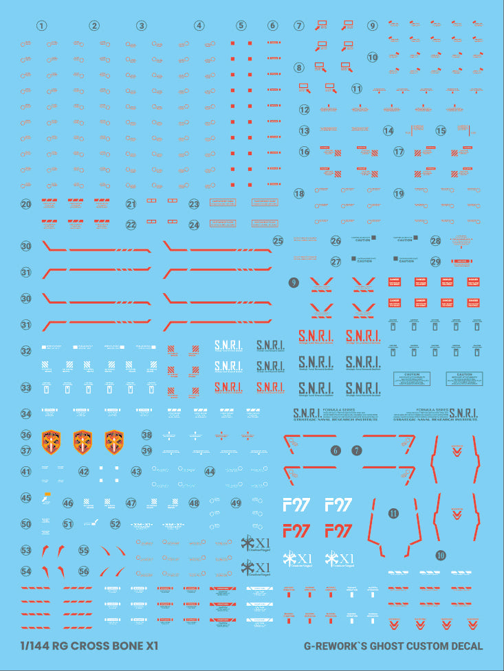 G-REWORK - [RG] CROSSBONE GUNDAM X1 Water Decal