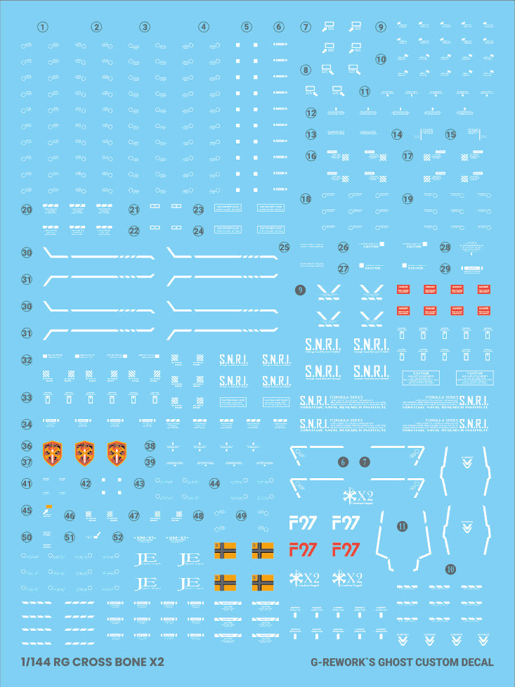 G-REWORK - [RG] CROSSBONE GUNDAM X2 Water Decal