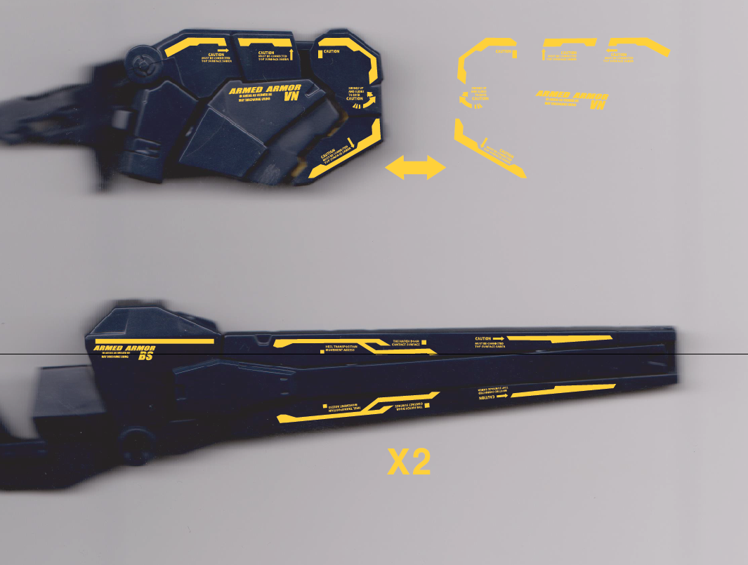 RG BANSHEE ARMED ARMOR BS VN GOLD HOLO WATER DECAL