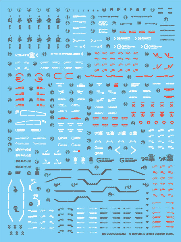 G-REWORK - [RG] GOD GUNDAM Water Decal